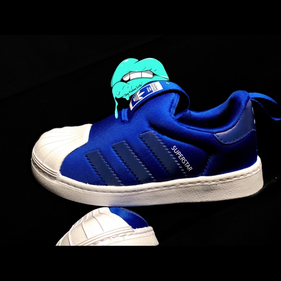 Adidas Superstar 360 Infant Blue White 3M Reflective  Iridescent Sneakers - Picture 4 of 9